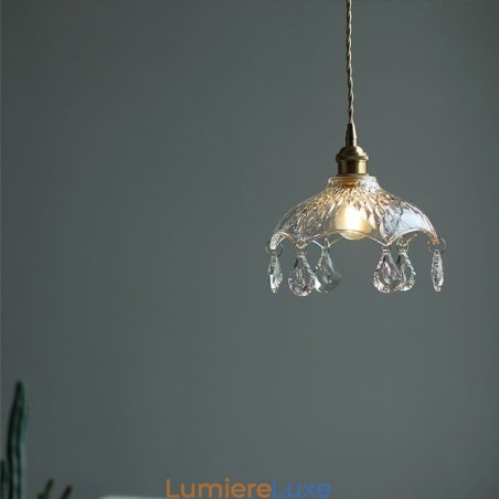 Lampe suspendue en verre minimaliste moderne à une seule lumière Lampe suspendue en verre minimaliste moderne à une seule lumière