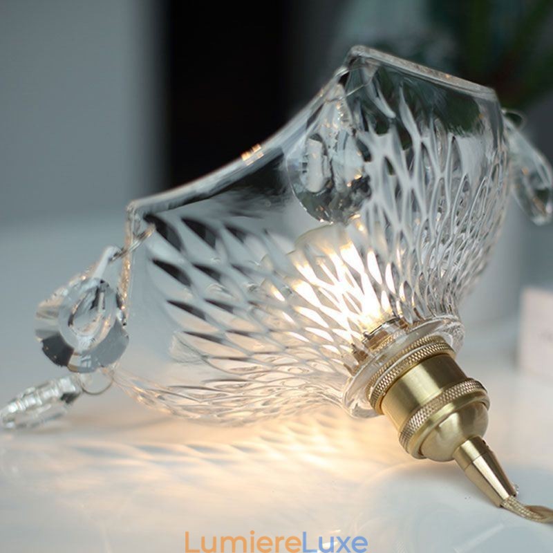 Lampe suspendue en verre minimaliste moderne à une seule lumière