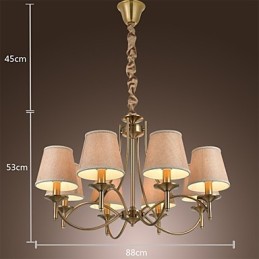 Lustre en métal et laiton, style moderne, contemporain, traditionnel, classique, rustique, style lodge, campagne, île, vintage