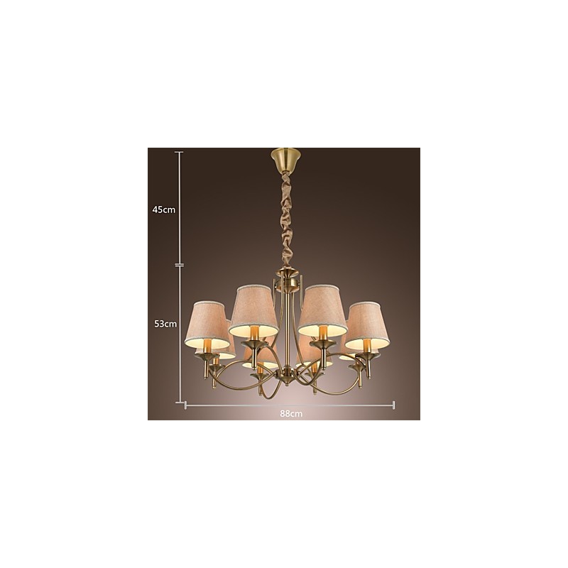 Lustre en métal et laiton, style moderne, contemporain, traditionnel, classique, rustique, style lodge, campagne, île, vintage
