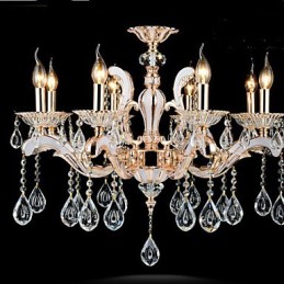 Lampes suspendues en cristal de luxe de style européen en alliage de zinc