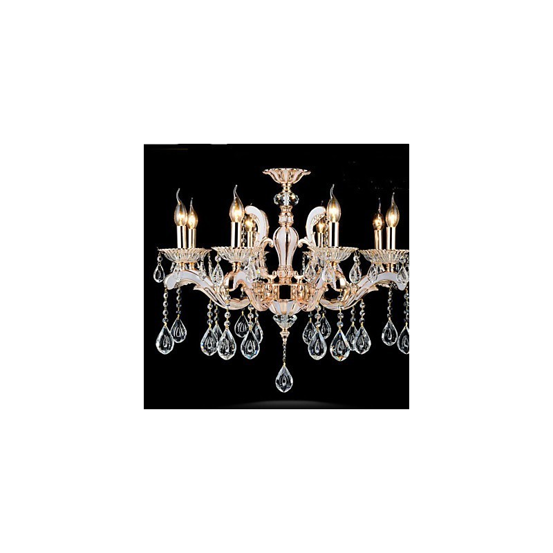 Lampes suspendues en cristal de luxe de style européen en alliage de zinc