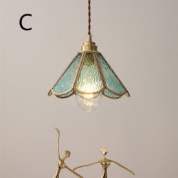 Mini suspension en verre, plafonnier en verre simple et moderne