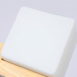 Lustre suspendu nordique en bois et abat-jour en verre