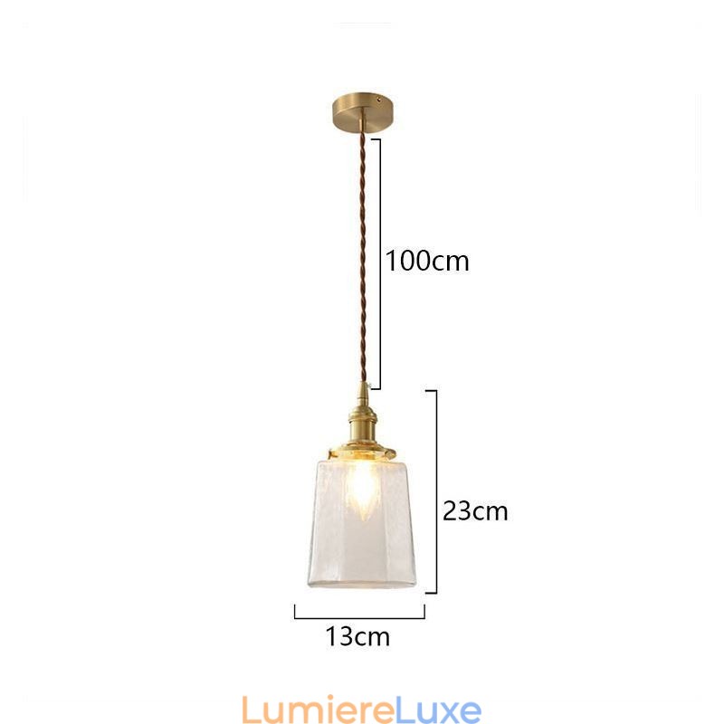 Plafonnier décoratif suspendu en verre minimaliste moderne