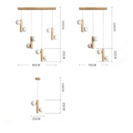 Suspension en bois Magic Bean Cluster Plafonnier Îlot