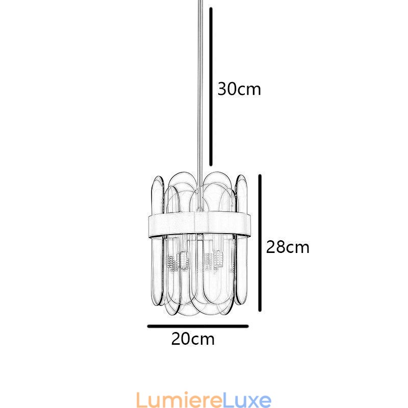 Luminaire suspendu moderne en verre