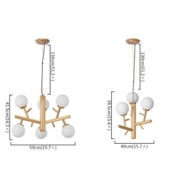 Suspension en bois créative nordique