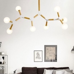 Suspension Nordic Magic Bean, éclairage créatif en bois