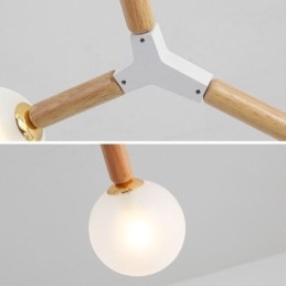 Suspension Nordic Magic Bean, éclairage créatif en bois