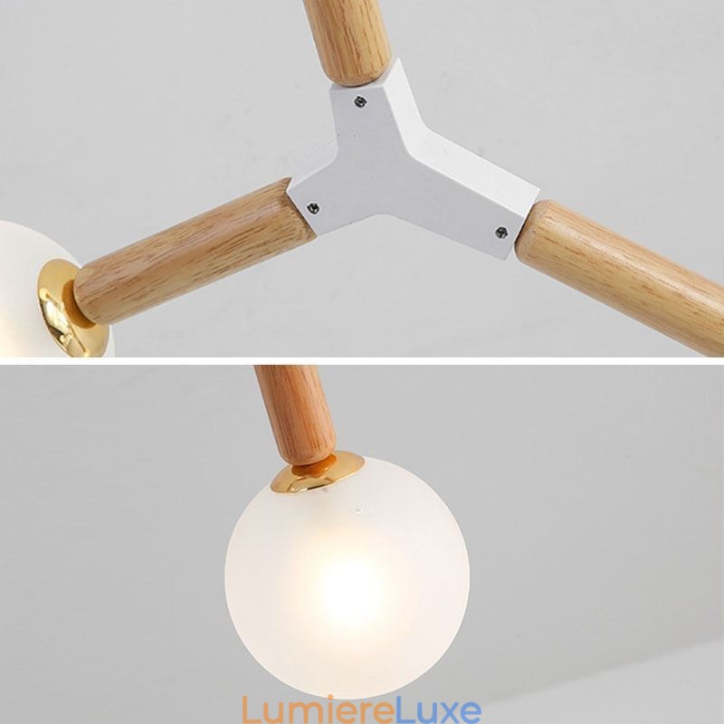 Suspension Nordic Magic Bean, éclairage créatif en bois