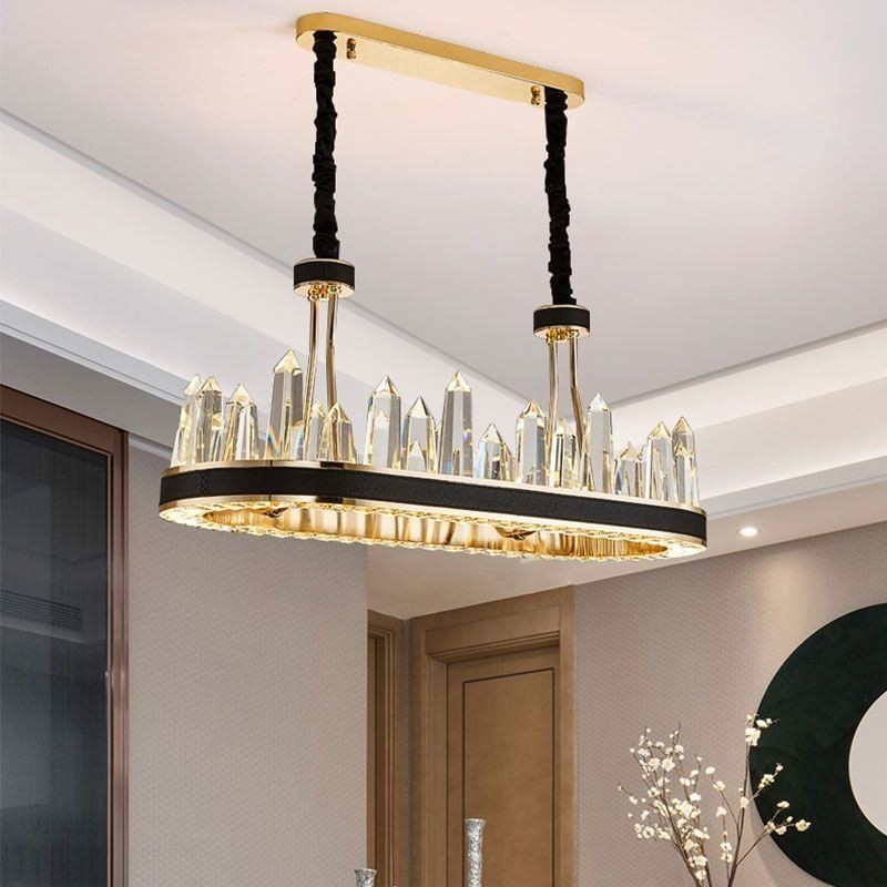 Suspension contemporaine en cristal Plafonnier en cristal