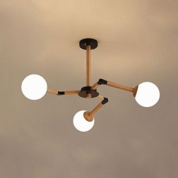 Suspension Nordic Magic Bean, luminaire créatif en bois