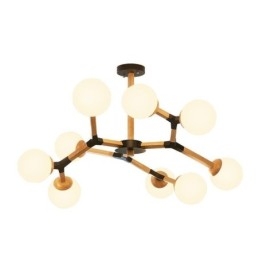 Suspension Nordic Magic Bean, luminaire créatif en bois
