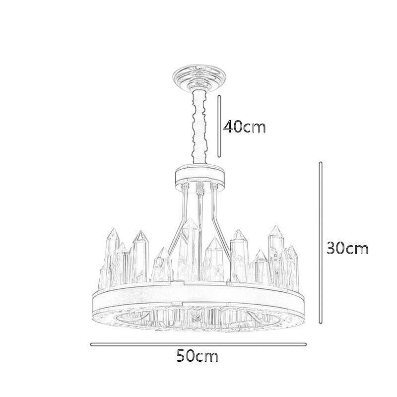 Suspension en cristal moderne Plafonnier circulaire en cristal