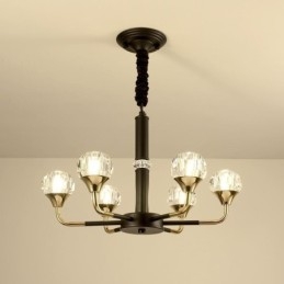 Suspension en cristal moderne Lustre en cristal élégant