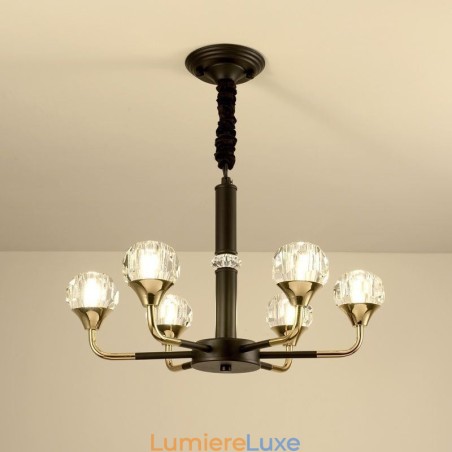 Suspension en cristal moderne Lustre en cristal élégant Suspension en cristal moderne Lustre en cristal élégant