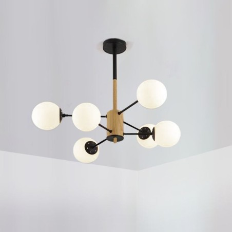 Suspension Magic Bean, luminaire nordique créatif en bois Suspension Magic Bean, luminaire nordique créatif en bois