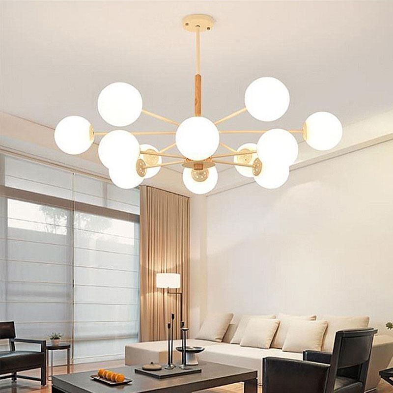Suspension Magic Bean, luminaire nordique créatif en bois