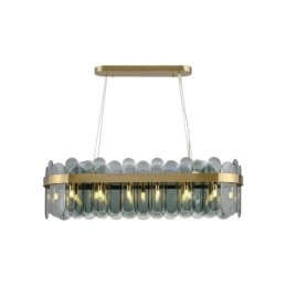 Suspension en verre minimaliste, plafonnier rectangulaire de couleur unique, îlot
