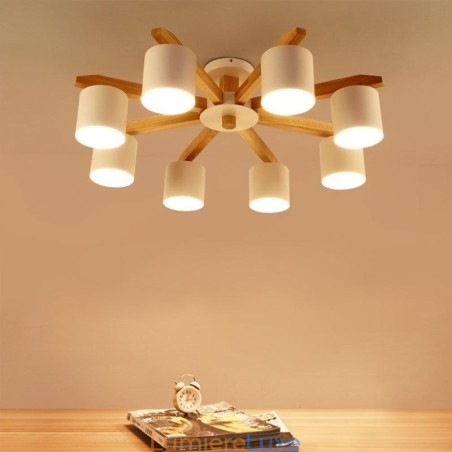 Suspension Nordic Log Macaron Light Fixture Suspension Nordic Log Macaron Light Fixture