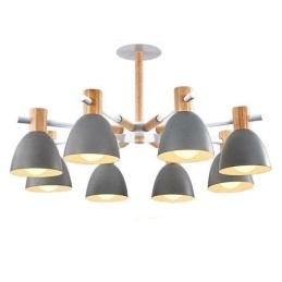 Suspension Macaron moderne et simple, éclairage créatif en bois