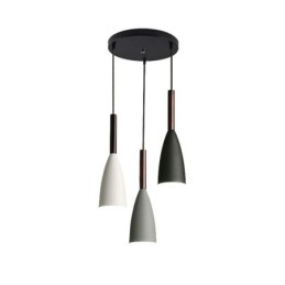 Suspension moderne et simple à trois lumières, luminaire créatif en aluminium pour café