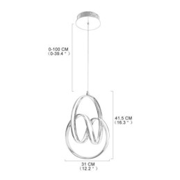 Lampe suspendue minimaliste moderne, luminaire circulaire unique en forme d'îlot