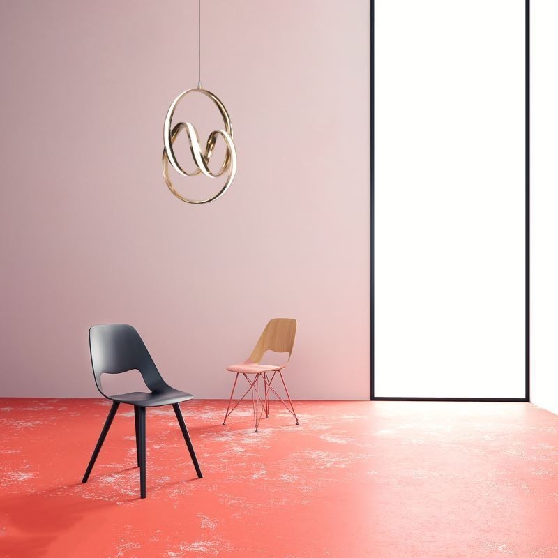 Lampe suspendue minimaliste moderne, luminaire circulaire unique en forme d'îlot