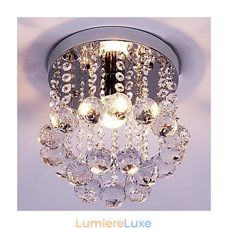 Lustre moderne de style mini en cristal K9 à montage encastré Lustre moderne de style mini en cristal K9 à montage encastré
