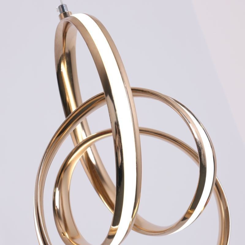 Lampe suspendue minimaliste moderne, luminaire circulaire unique en forme d'îlot