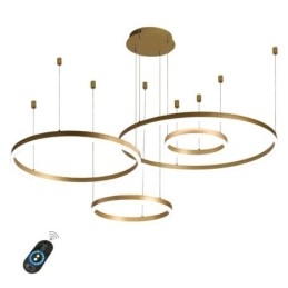 Suspension postmoderne en forme d'anneau acrylique