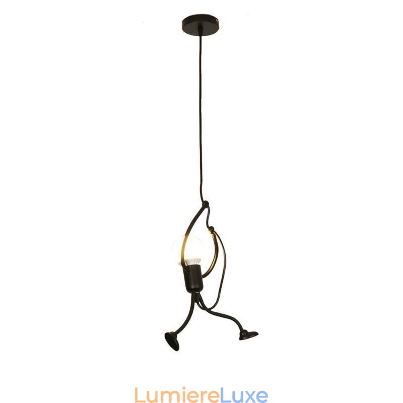 Lampe suspendue moderne et simple en forme de petit bonhomme, lumière créative