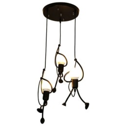 Lampe suspendue moderne et créative en forme de petit bonhomme, luminaire individuel pour la maison