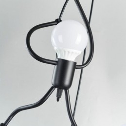 Lampe suspendue moderne et créative en forme de petit bonhomme, luminaire individuel pour la maison