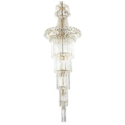 Lustre élégant en cristal à long pendentif