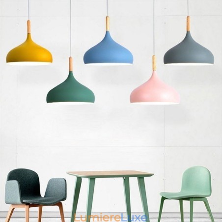 Suspension moderne en aluminium style macaron, luminaire réglable pour la maison Suspension moderne en aluminium style macaron, luminaire réglable pour la maison
