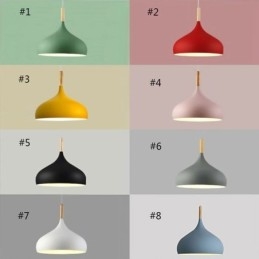 Suspension moderne en aluminium style macaron, luminaire réglable pour la maison
