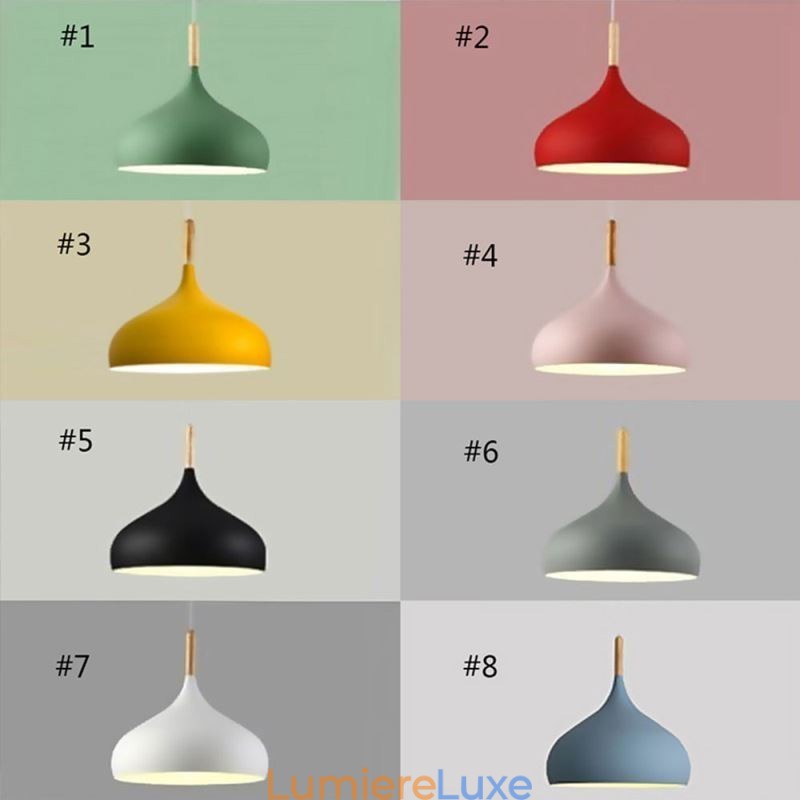 Suspension moderne en aluminium style macaron, luminaire réglable pour la maison