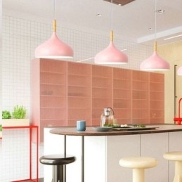 Suspension moderne en aluminium style macaron, luminaire réglable pour la maison
