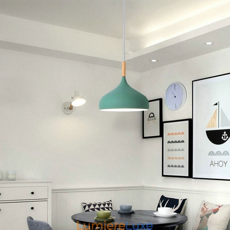 Suspension moderne en aluminium style macaron, luminaire réglable pour la maison