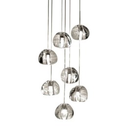 Suspension moderne en cristal avec abat-jour en cristal unique pour escalier duplex