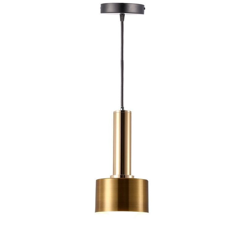 Lampe suspendue simple et moderne en forme de cylindre, éclairage en aluminium