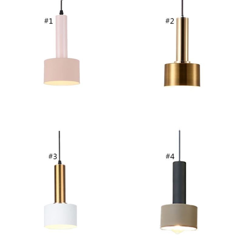 Lampe suspendue simple et moderne en forme de cylindre, éclairage en aluminium