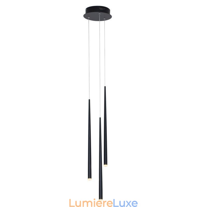 Lampe suspendue simple et moderne en forme de cylindre, éclairage pluie de météores