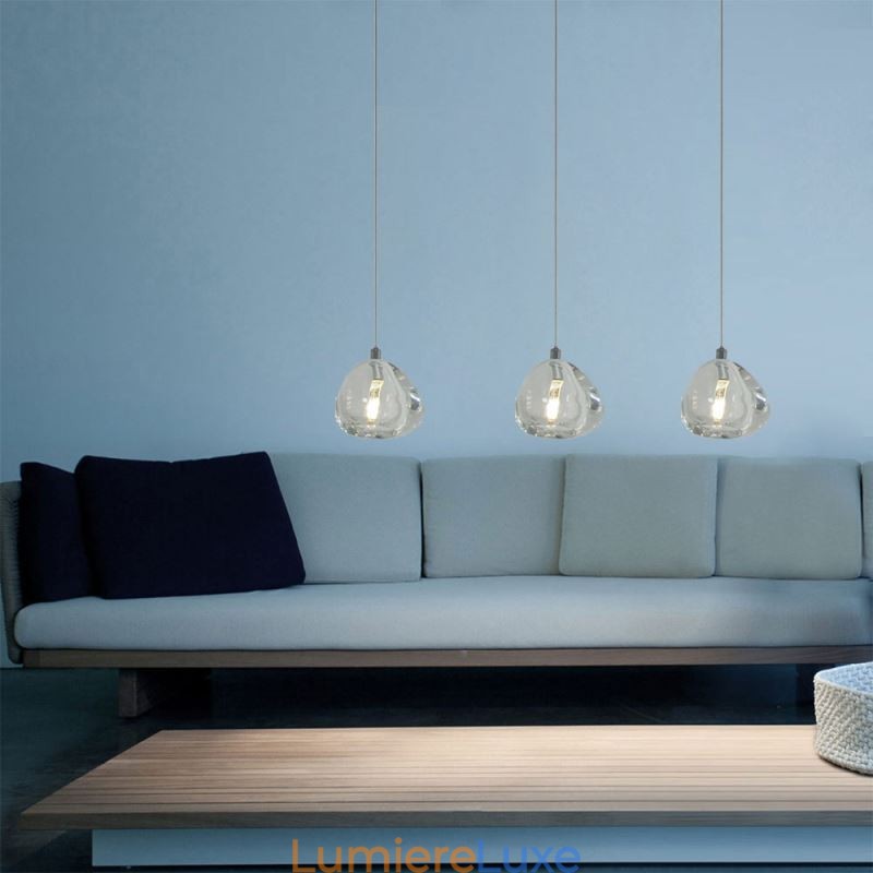 Lustre en cristal moderne à suspension, éclairage d'intérieur