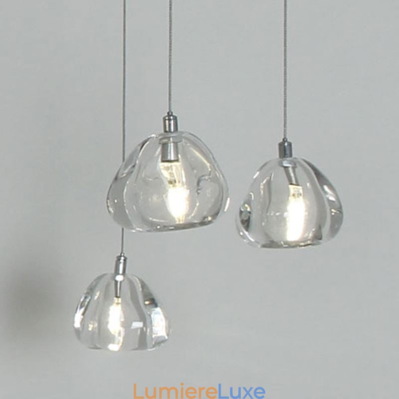 Lustre en cristal moderne à suspension, éclairage d'intérieur