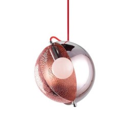 Suspension moderne en or rose avec abat-jour en verre demi-rond, luminaire décoratif pour café