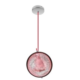 Suspension moderne en or rose avec abat-jour en verre demi-rond, luminaire décoratif pour café