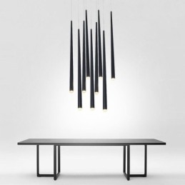 Suspension contemporaine en forme de cylindre, éclairage Meteor Rain